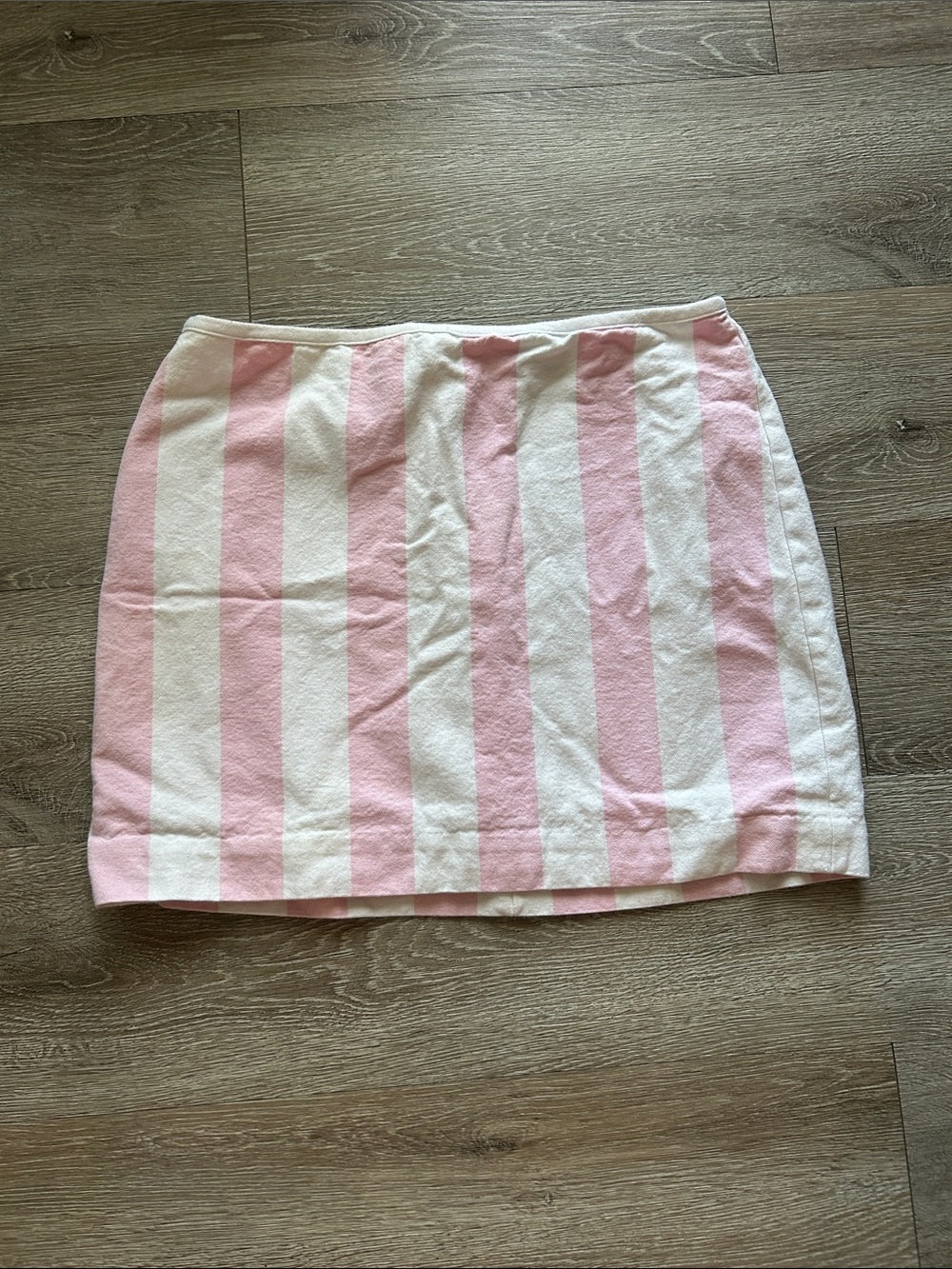 Madewell Pink & White Vertical Stripe Mini Skirt